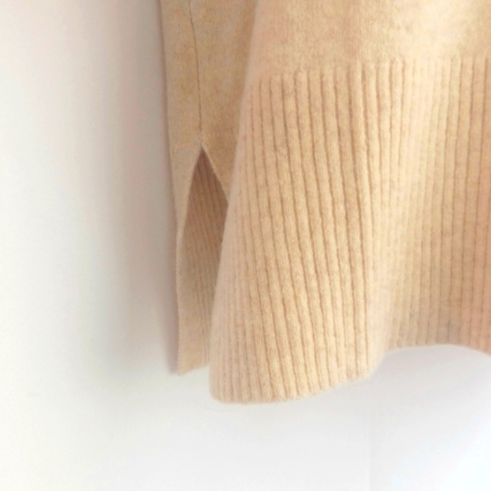 J. CREW Women's Tan Turtle Neck Merino Wool & Alpaca Blend Sweater Sz XS - Picture 4 of 7